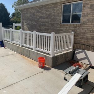 Riverton, Utah vinyl railing installation