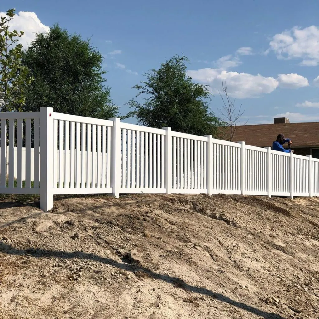 Vinyl Fence Installation in Eagle Mountain, Utah completed by Frontier Fence