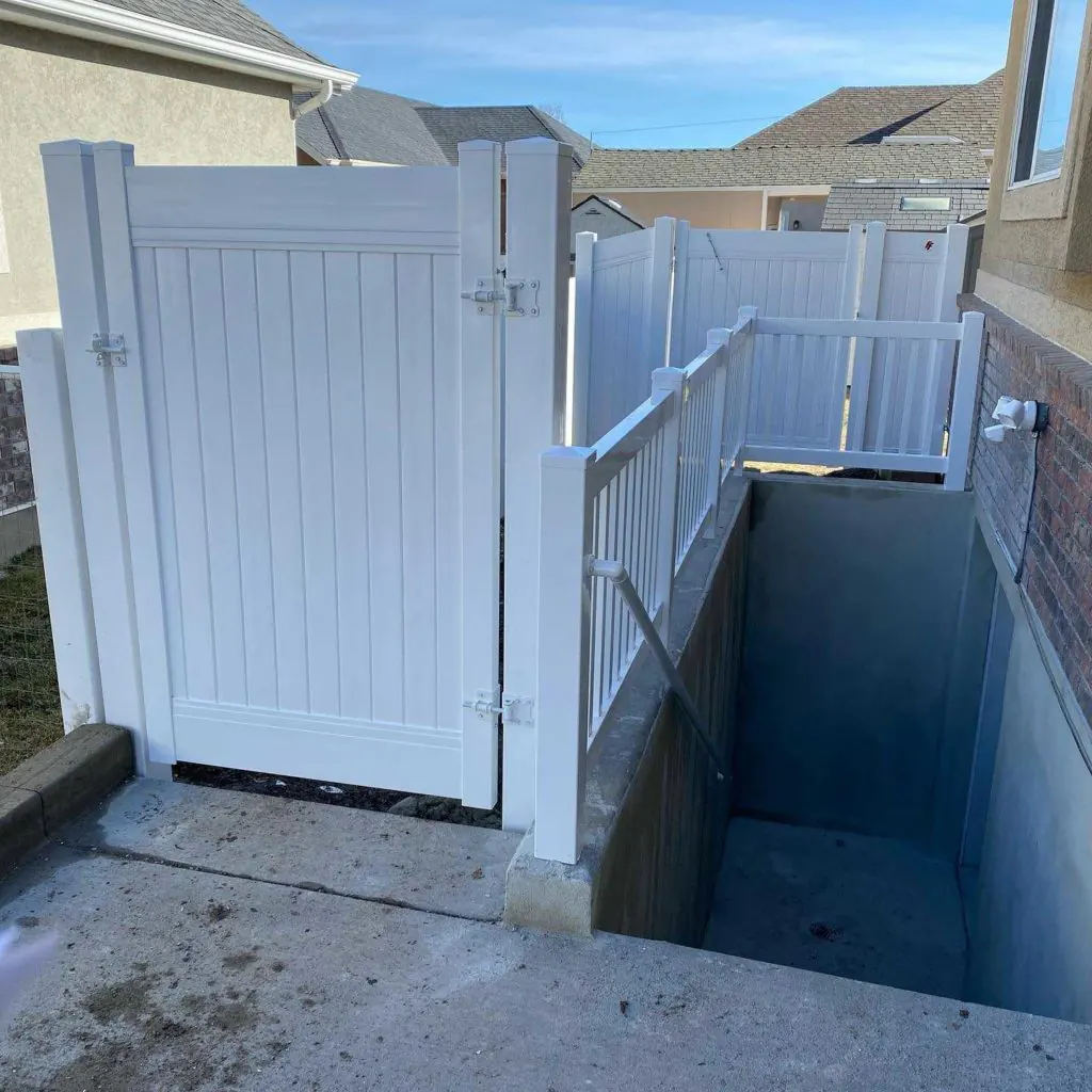 Vinyl Railing Installation in Lehi, Utah completed by Frontier Fence