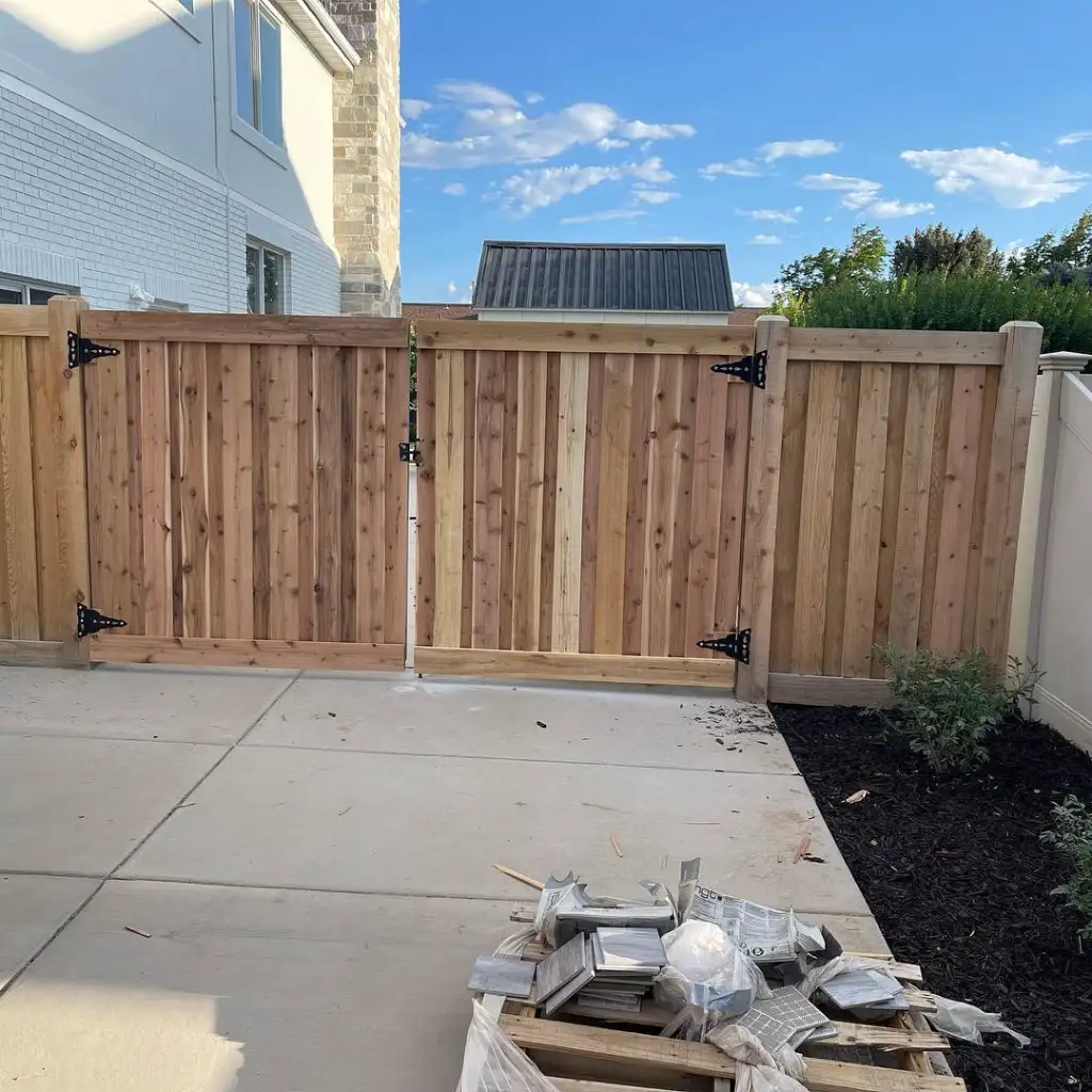 Wood Fence Installation in Alpine, Utah completed by Frontier Fence