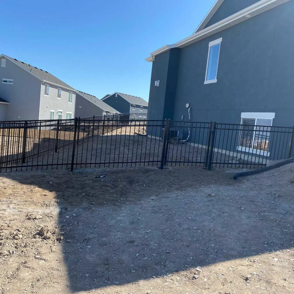 Ornamental Iron Fence Installation in Saratoga Springs, Utah completed by Frontier Fence