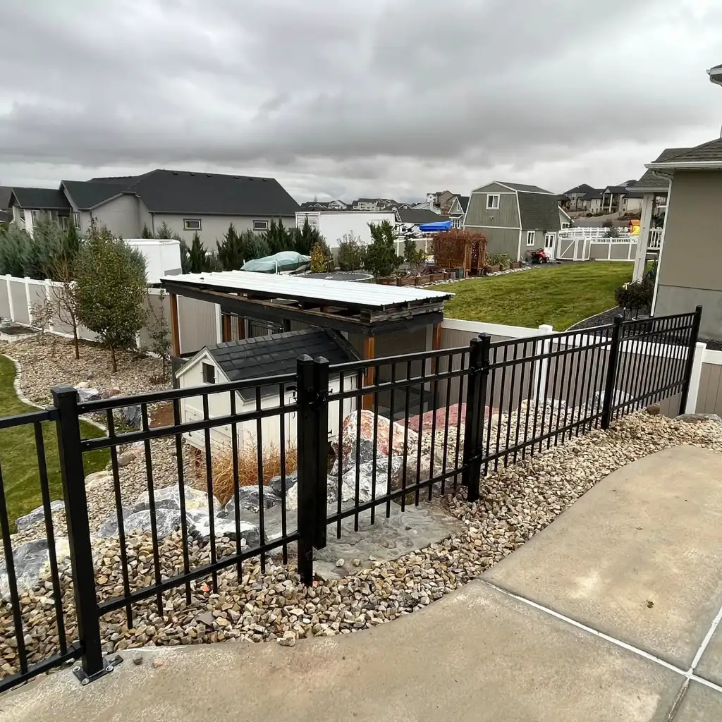 Ornamental Iron Fence Installation in Utah County, Utah completed by Frontier Fence
