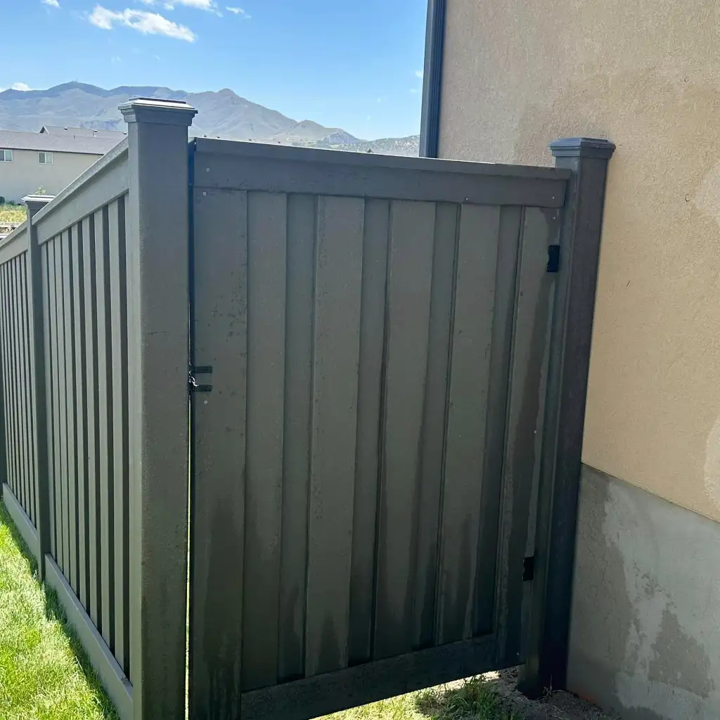 Trex Composite Fence Installation in Utah County, Utah completed by Frontier Fence