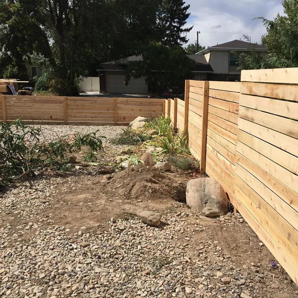 Custom cedar privacy fence and double gate installed in Utah County